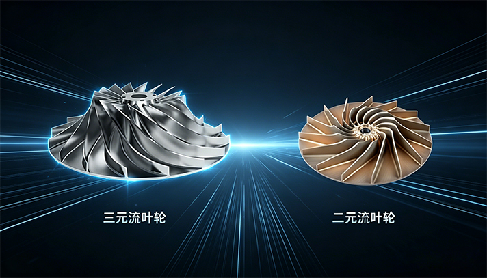 空气悬浮风机三元流叶轮设计与传统二元流相比优势在哪里